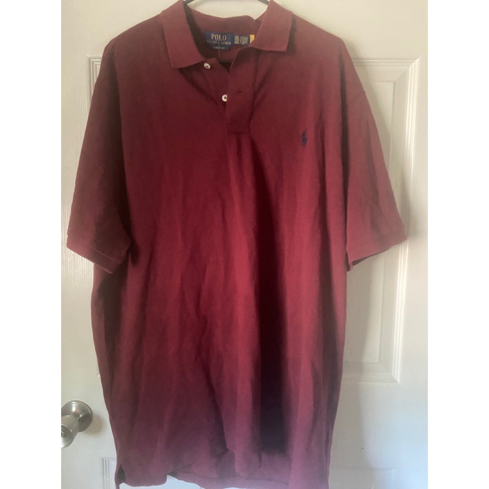 #415 Burgundy Mens Polo Ralph Lauren Classic Fit Polo Shirt